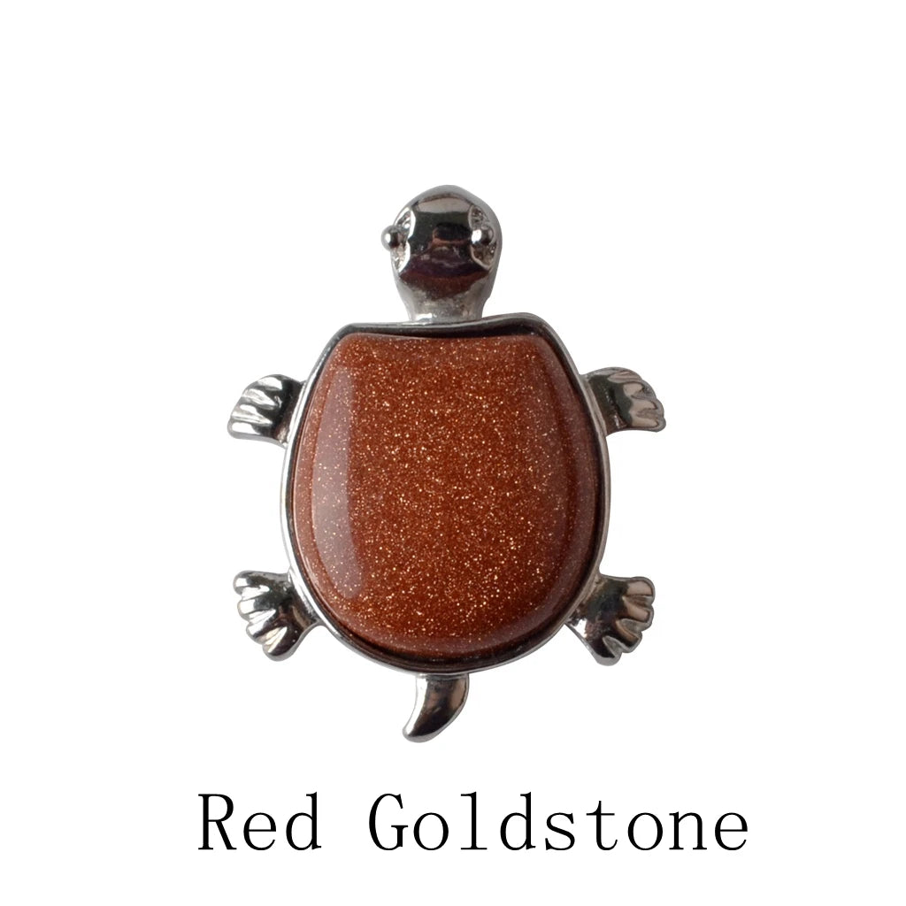 Howlite Turtle Nacklace Pendant Natural Semi Precious Stones Give for Men and Women