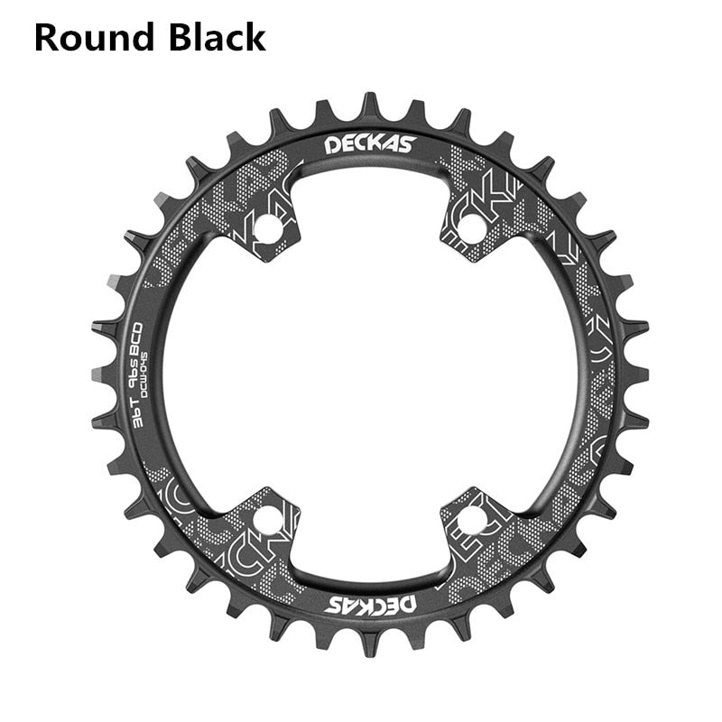 Deckas Round Oval 96BCD Chainring MTB 96bcds 32T 34T 36T 38T 40T 42T 44T 46T 48T Asymmetric Crown for M7000 M8000 M4100 M5100