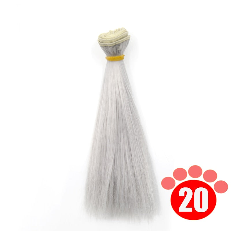 Msiredoll Bjd Wig 15*100CM or 20*100CM or 25*100CM Doll Hair for 1/3 1/4 1/6 Straight Hair Doll Hair Bjd Wig Diy