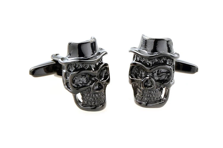 Skull Cufflinks 28 Vintage Skeleton Designs Men's Designer Cuff Links
