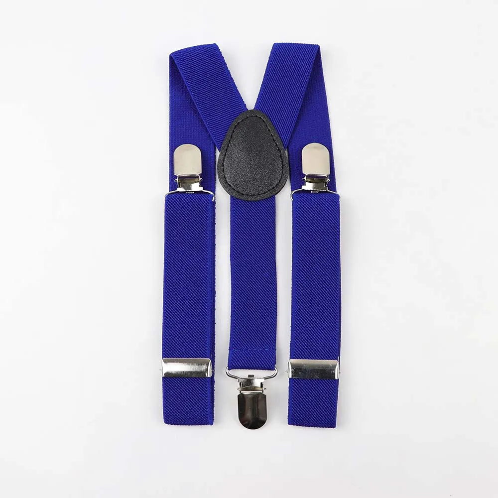 Solid Color Children Belt Baby Boys Suspenders Polyester Y-Back Braces Adjustable Elastic Kids