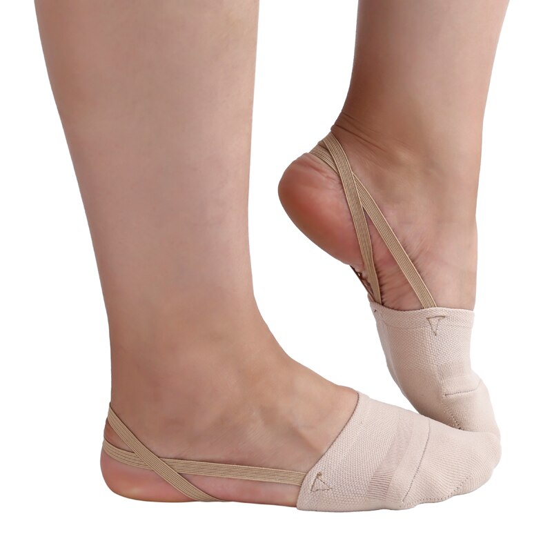 Figure Skating Competition Toe Shoes Soft Half Socks Knitted
