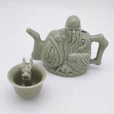Trick Teapot Ceramics Coffee Tea Drinking Container Assassin Teapot Handmade Win