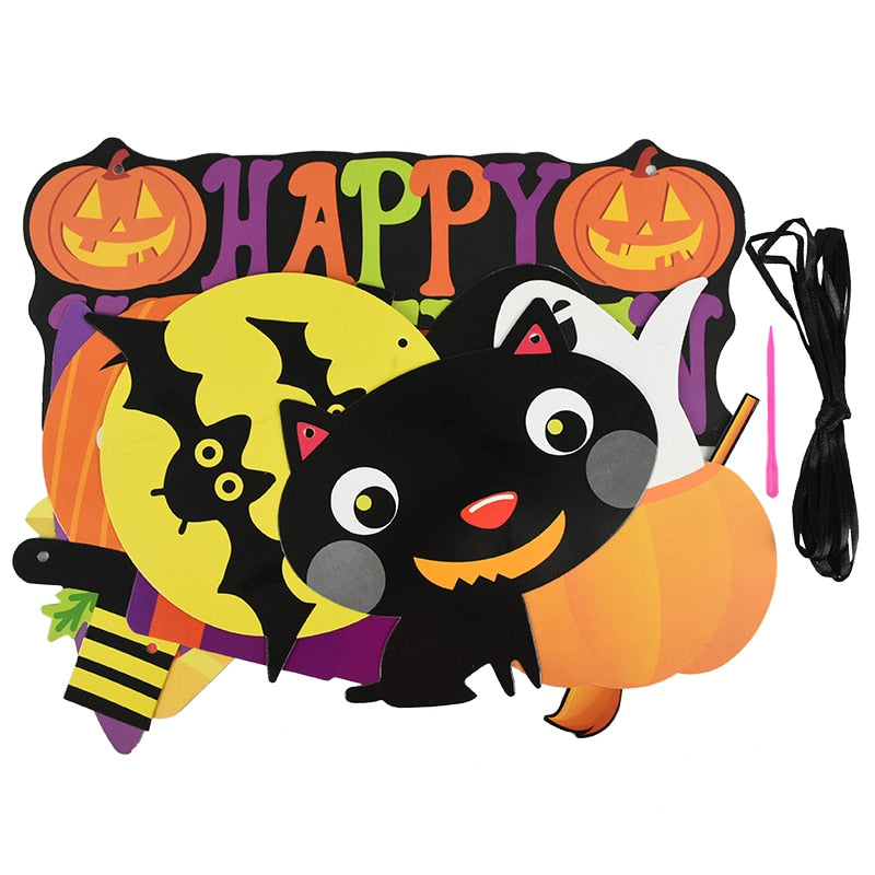 2023 Year Happy Halloween Banner Garland for Halloween Home Hanging Ornament Decorations Kids Child Favors Creative