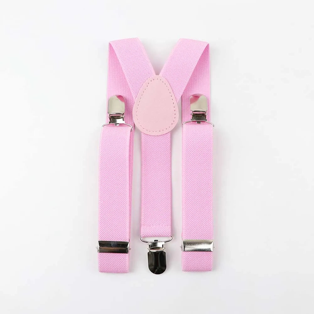 Solid Color Children Belt Baby Boys Suspenders Polyester Y-Back Braces Adjustable Elastic Kids