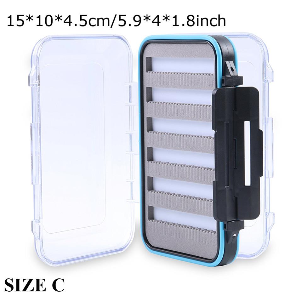 Maximumcatch Fly Box Waterproof Slit Foam High Density 4 Size Fly Fishing Tackle Box