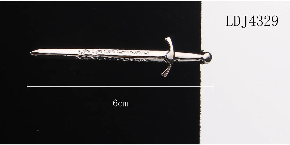 Tie Clip for Men Classic Meter Tie Pin Copper Tie Bar Quality Enamel Tie Collar Pin Crystal Business Corbata