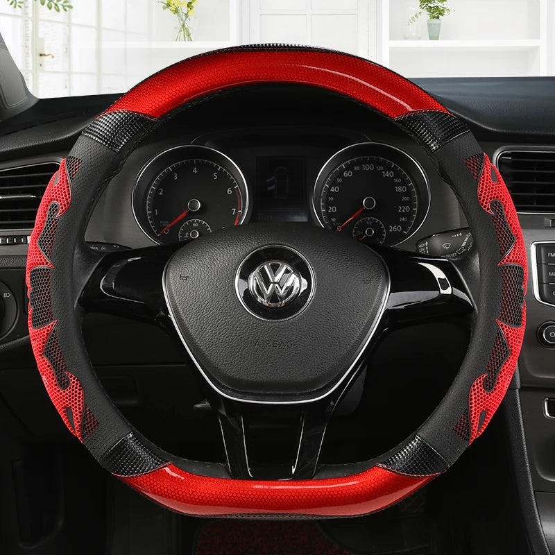 Car Steering Wheel Cover Carbon Fibre Leather for Nissan Qashqai J11 X-Trail T32 for VW GOLF 7 2015 POLO JATTA Passat Tiguan