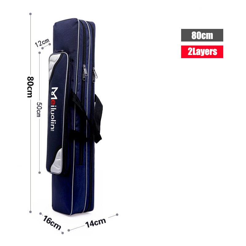 80cm 110cm 120cm Thick Oxford Fishing Bags Foldable Fishing Rod Fishing Pole Tools Storage Bag Large Capacity Pesca Bag XA114G