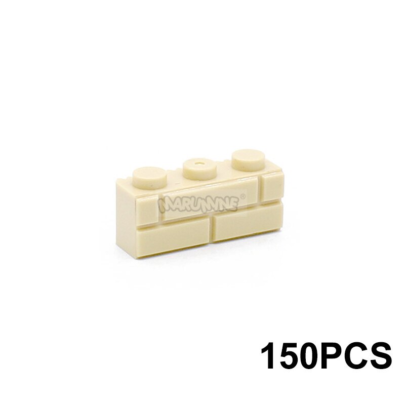 MARUMINE 150PCS 1x3 Wall Bricks Cube Idea Part House Build Block Parts 3622 Compatible Accessories DIY Assembly MOC Street View