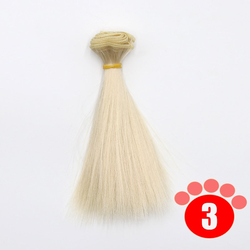 Msiredoll Bjd Wig 15*100CM or 20*100CM or 25*100CM Doll Hair for 1/3 1/4 1/6 Straight Hair Doll Hair Bjd Wig Diy