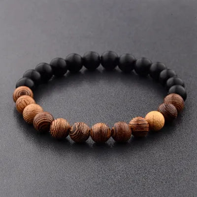 Men Bracelet Natural Moonstone Bead Tibetan Buddha Bracelet Chakra Lava Stone Diffuser Bracelets Men Jewelry