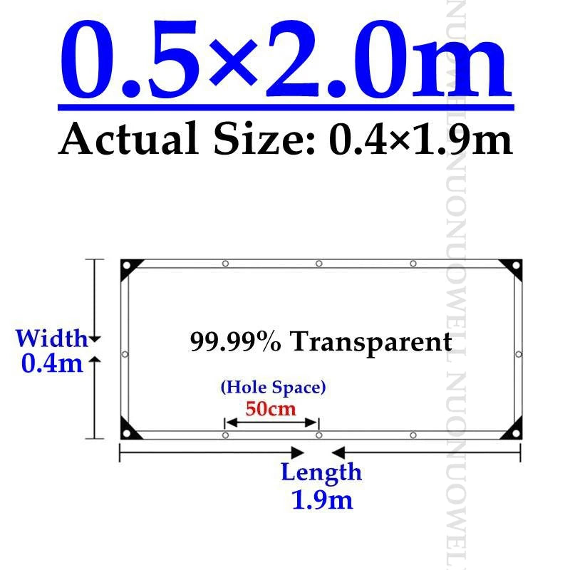99.99% Transparent PVC Tarp Balcony Rainproof Cloth палатка Toldos Camping Tent Shading Net Tarpaulin Succulent Plants Cover