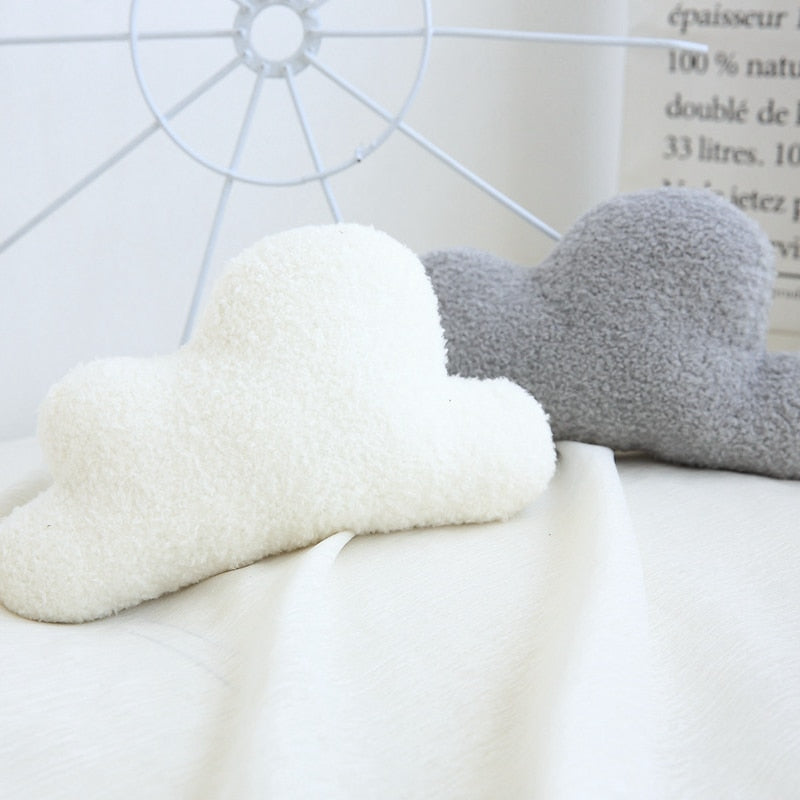 Cute 3 Sizes Cloud Shaped Pillow Cushion Stuffed Plush Toy Bedding Baby Room Home Decoration