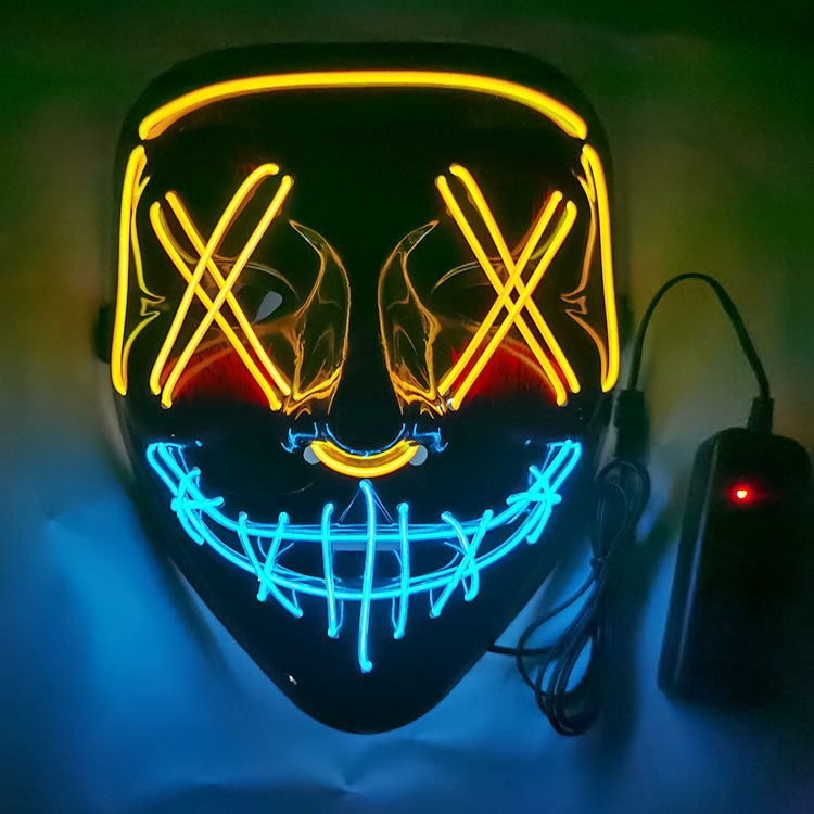 2022 Halloween Mask LED Light Up Mask Scary Mask for Festival Cosplay Halloween Costume Masquerade Parties,Carnival