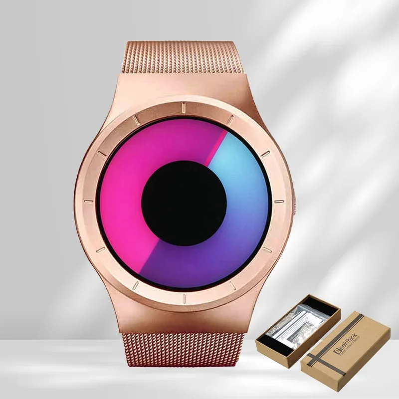 Creative Quartz Watches Men Top FASHION Brand Casual Stainless Steel Mesh Band Unisex Watch Clock Male Female Gentleman
