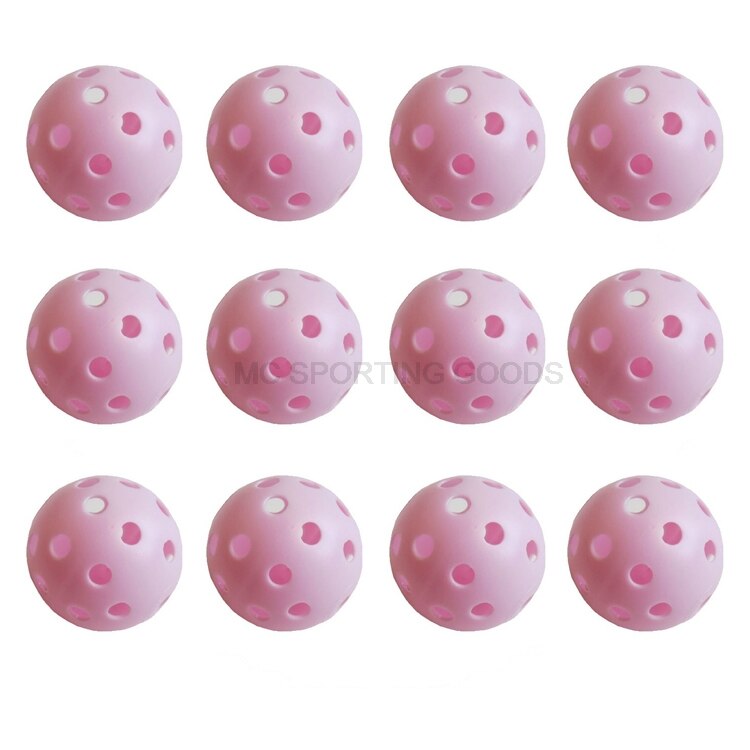 12pcs/Lot Indoor Golf Ball Golf Practice Balls Golf Light Ball Have Hole Golf Training Aids 7 Colors to Choose Drop Shipping New