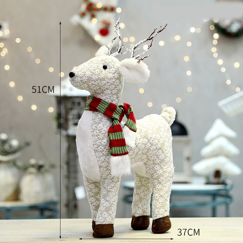 Santa Claus Snowman Alpaca Elk Christmas Decorations for Home New Year Christmas Doll Home Figures Ornaments Merry Christmas