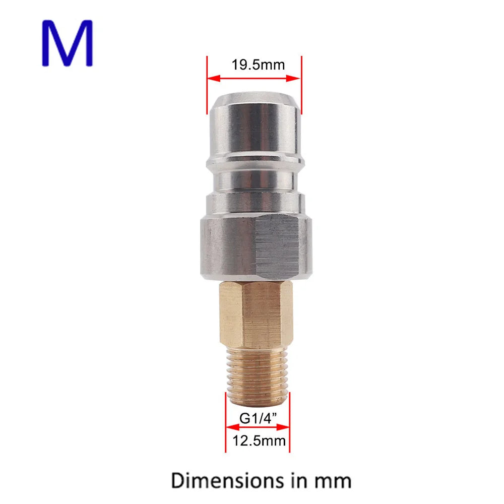 Pressure Washer Gun Lance Bayonet Adapter Snow Foam Lance Adapter High Pressure Car Washer Foam Gun Nozzle Connector for Karcher