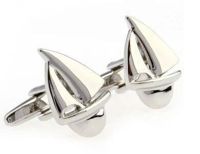 Cufflinks Retail Novelty Sail Design Blue White Color Sport Series Cufflinks for Men Cuff Links