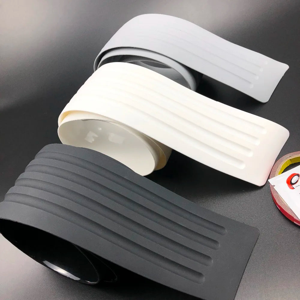 Universal 104*9cm 90*8cm Car Trunk Door Sill Plate Protector Rear Bumper Guard Rubber Mouldings Pad Trim Cover Strip Car Styling