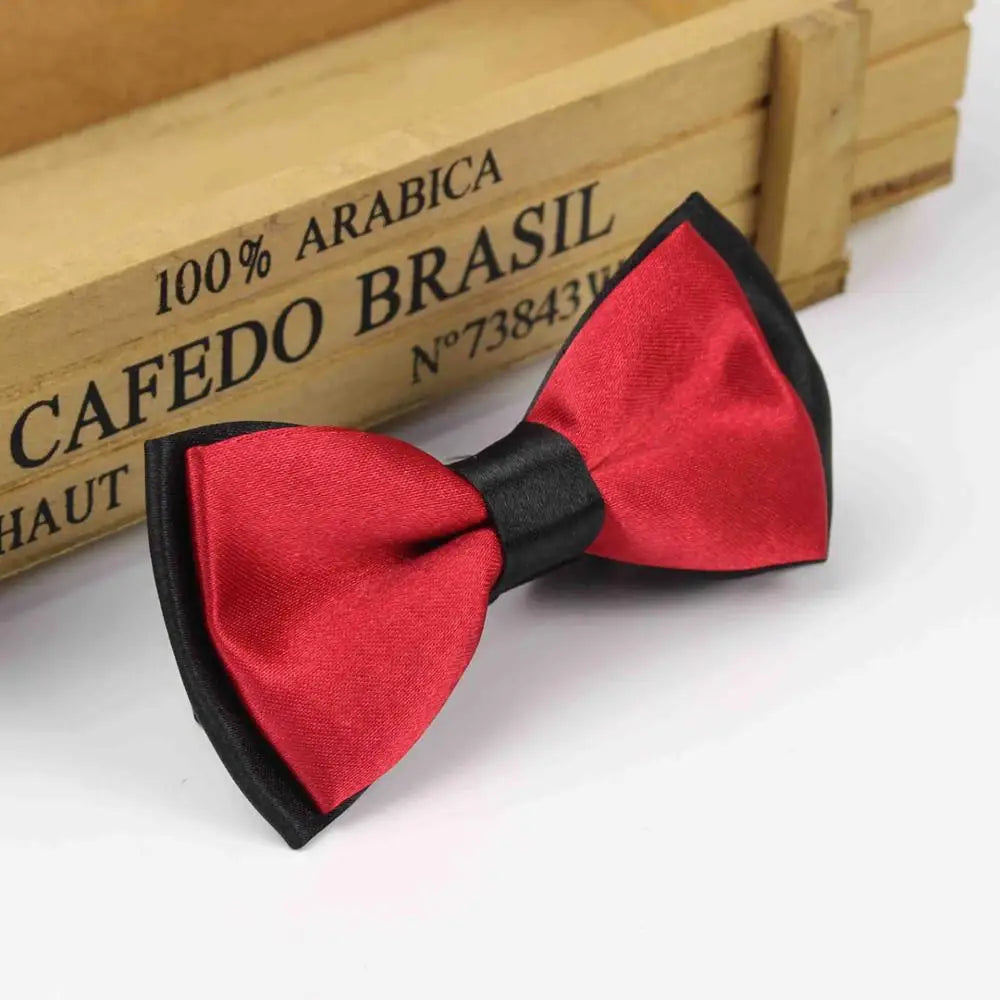 Classic Kid Suit Neckwear Baby Boy's Girls Fashion Solid Color Adjustable BowtiE Chlidren Two Tone Pet Dog Cat Bow Tie
