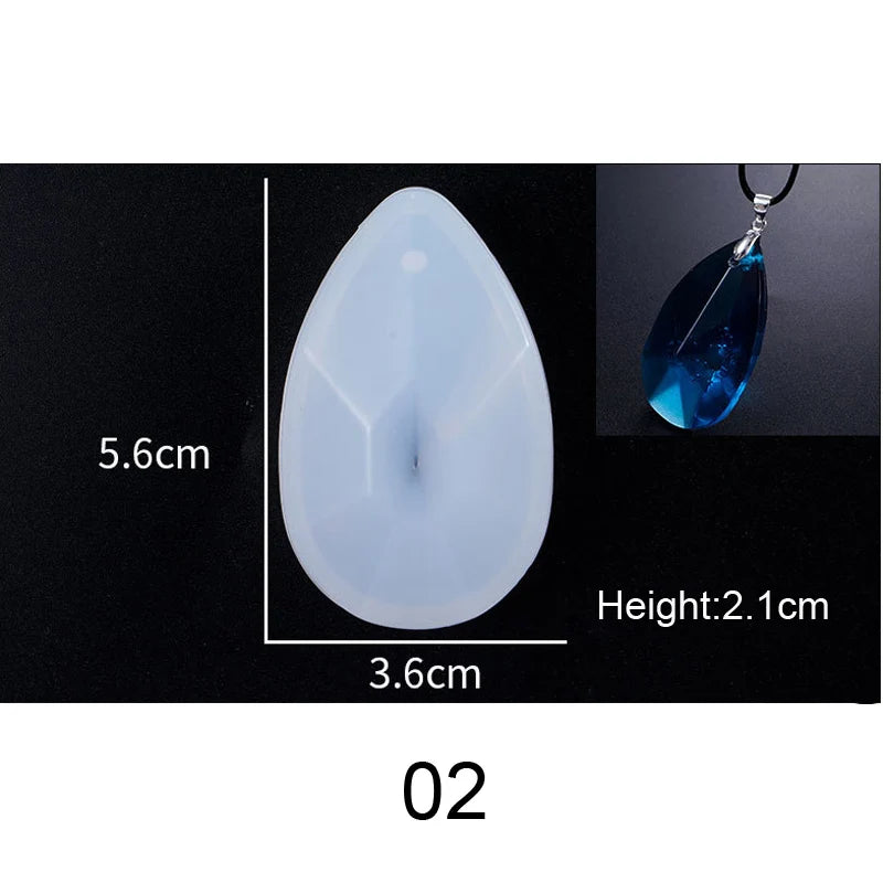 1PC 3D Pendant DIY Necklace Jewelry Mold Pendants Crystal Scale Jewelry Resin Molds for Jewelry Making Tool