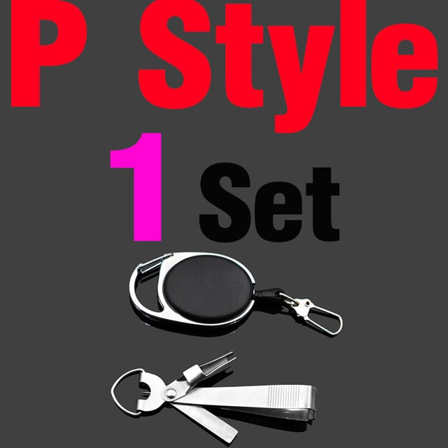 MNFT Pro Fast Tie Fishing Quick Knot Tool Nail Knotter Tying Line Cutter Clipper Nipper W/ Zinger Retractor Tackle Accessories