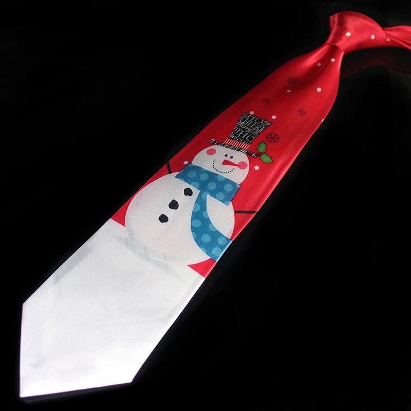 Novelty Design Christmas Ties Red Good Quality Printed Necktie Halloween Christmas Tree Snowman Elk Tie for Men Christmas