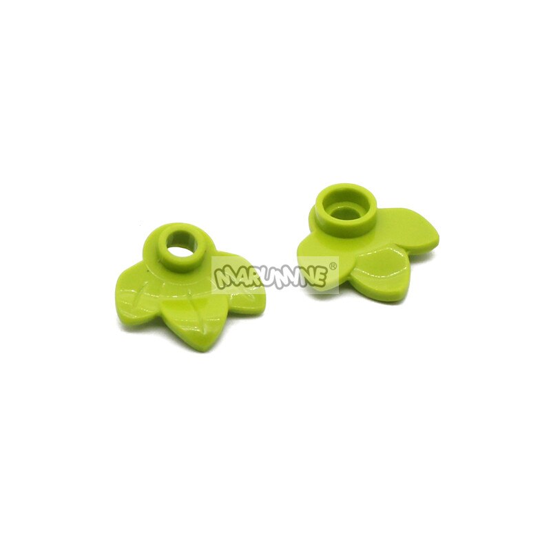 MARUMINE 100PCS Pumpkin Leaf Idea Stalk Grass Flower 32607 Part Classic Bricks Pieces Construction MOC Blocks Educational Toys