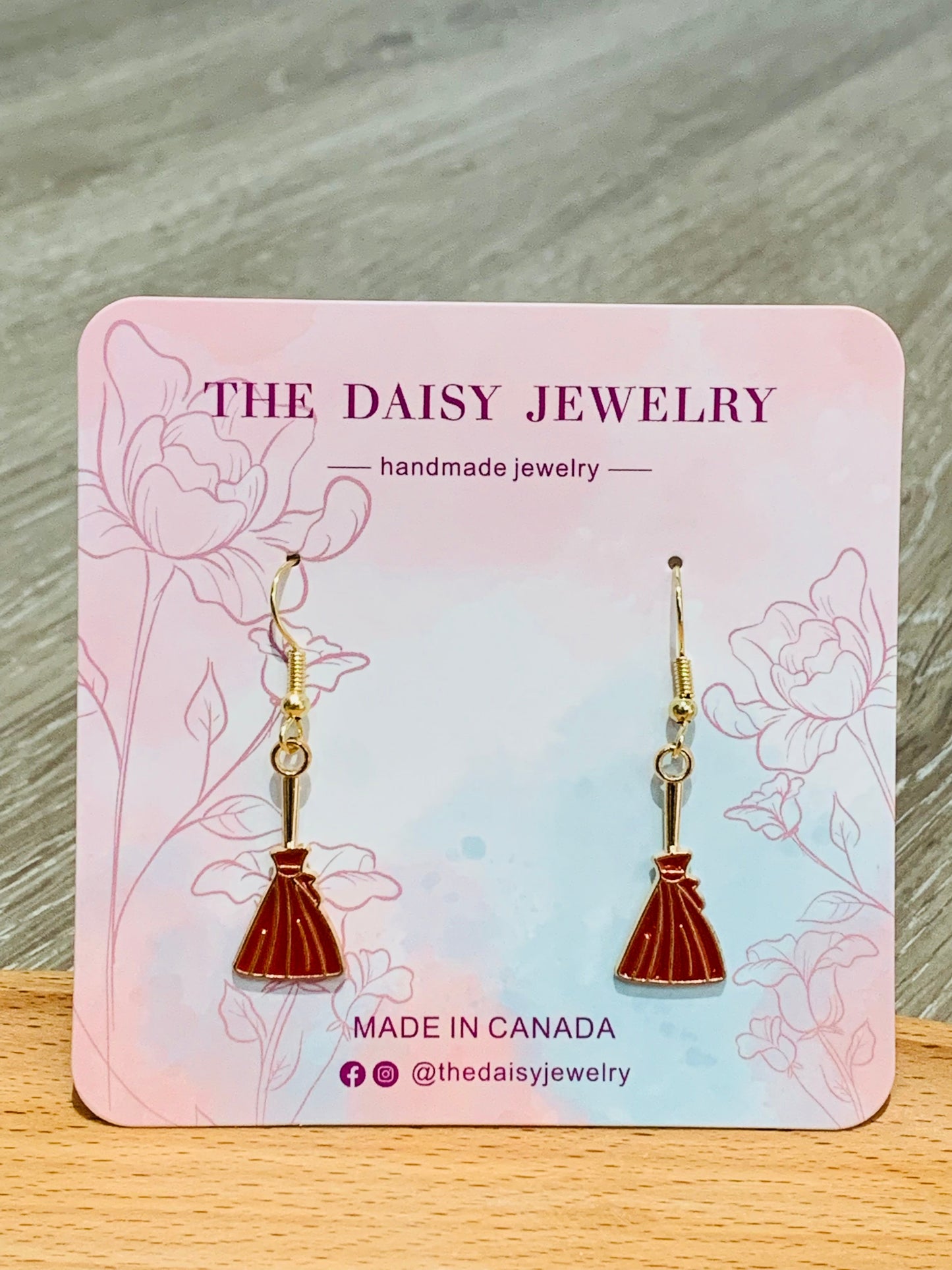 Halloween Broom Earrings