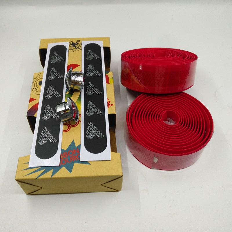 PROMEND Road Bikes Bicycle Handlebar Tape Balck Mesh Design Non-Slip Waterproof Bartape Soft EVA Sponge Tape Black