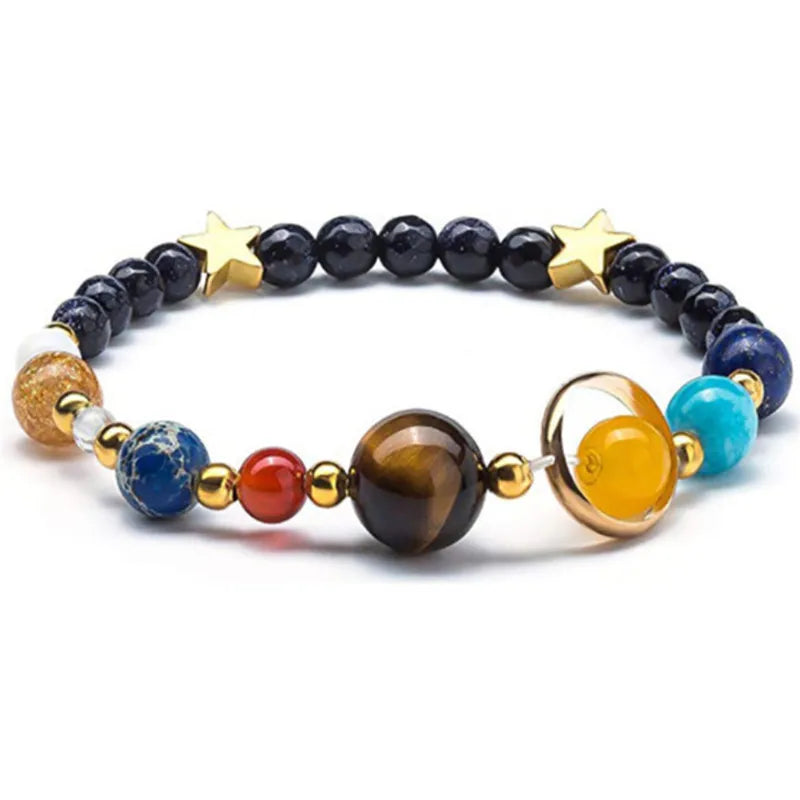 2023 Eight Planets Bead Bracelet Men Natural Stone Universe Yoga Solar Chakra Bracelet for Women Men Jewelry