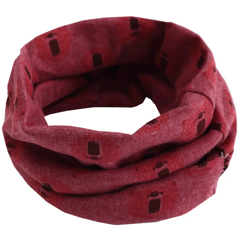 New Autumn Winter Girls Cotton Scarf Kids Scarf Bibs LIC Boys Girls Scarves Lovely Kids Collar Children Bufandas O Ring Scarf