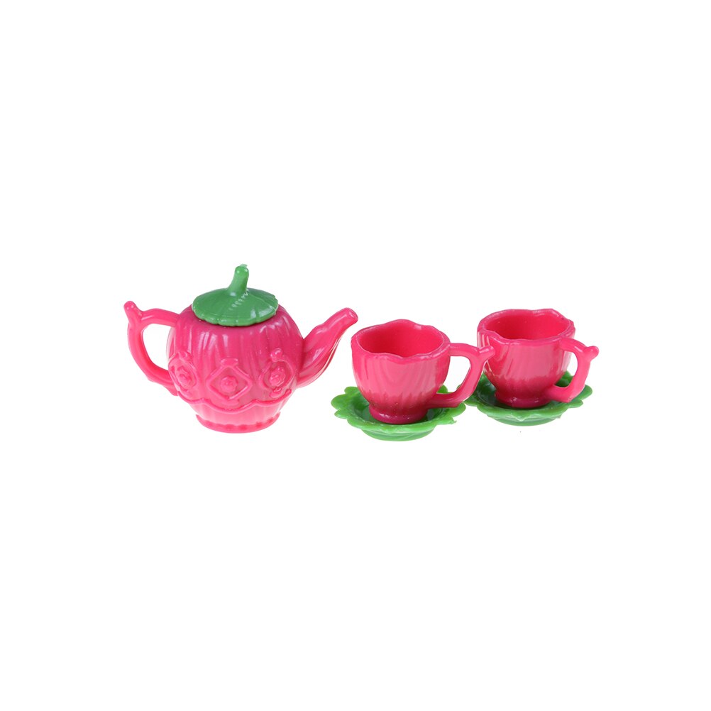 1:12 Tableware Teapot Coffee Cup Saucer Tray Plate Tea Set Pot Kitchen Decor Dollhouse Miniature Christmas Doll Accessories
