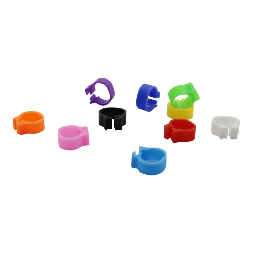 400 Pcs 8mm Bird Foot Clip Ring Pigeon Training Tools 10 Colors Bird Parrot Feeding Identification Foot Ring Animal Supplies