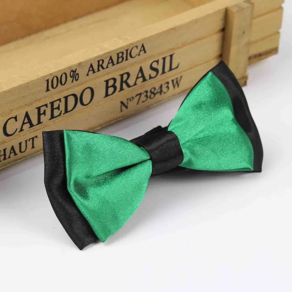 Classic Kid Suit Neckwear Baby Boy's Girls Fashion Solid Color Adjustable BowtiE Chlidren Two Tone Pet Dog Cat Bow Tie