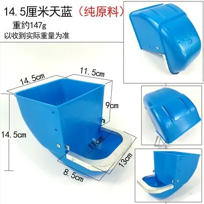 5PCS Rabbit Feeder Box Hopper Rabbit Cage Rex Rabbit Anti Pickling Feed Trough Feeders Automatic Farm
