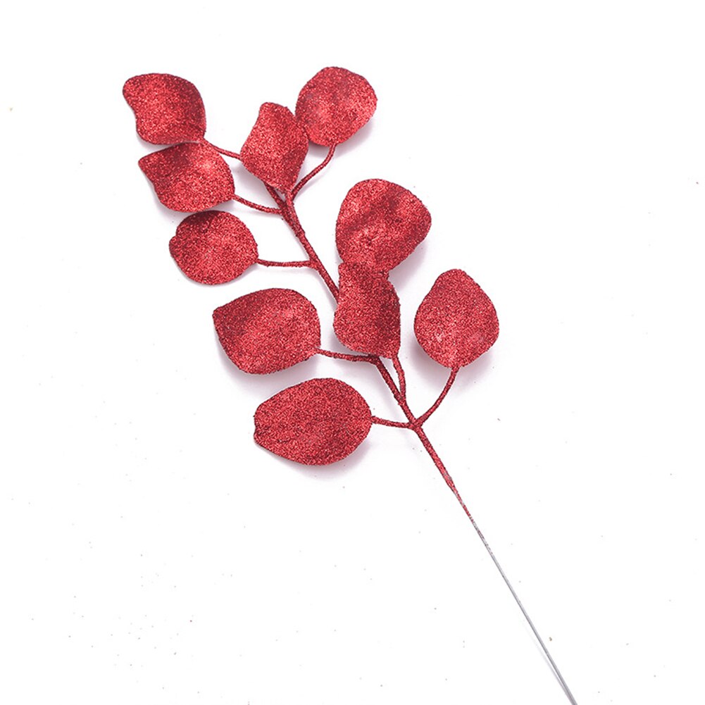 DIY Xmas Tree Garland Hanging Decor Christmas Tree Decor Christmas Hollow Christmas Glitter Tree Branches Simulated Leaves