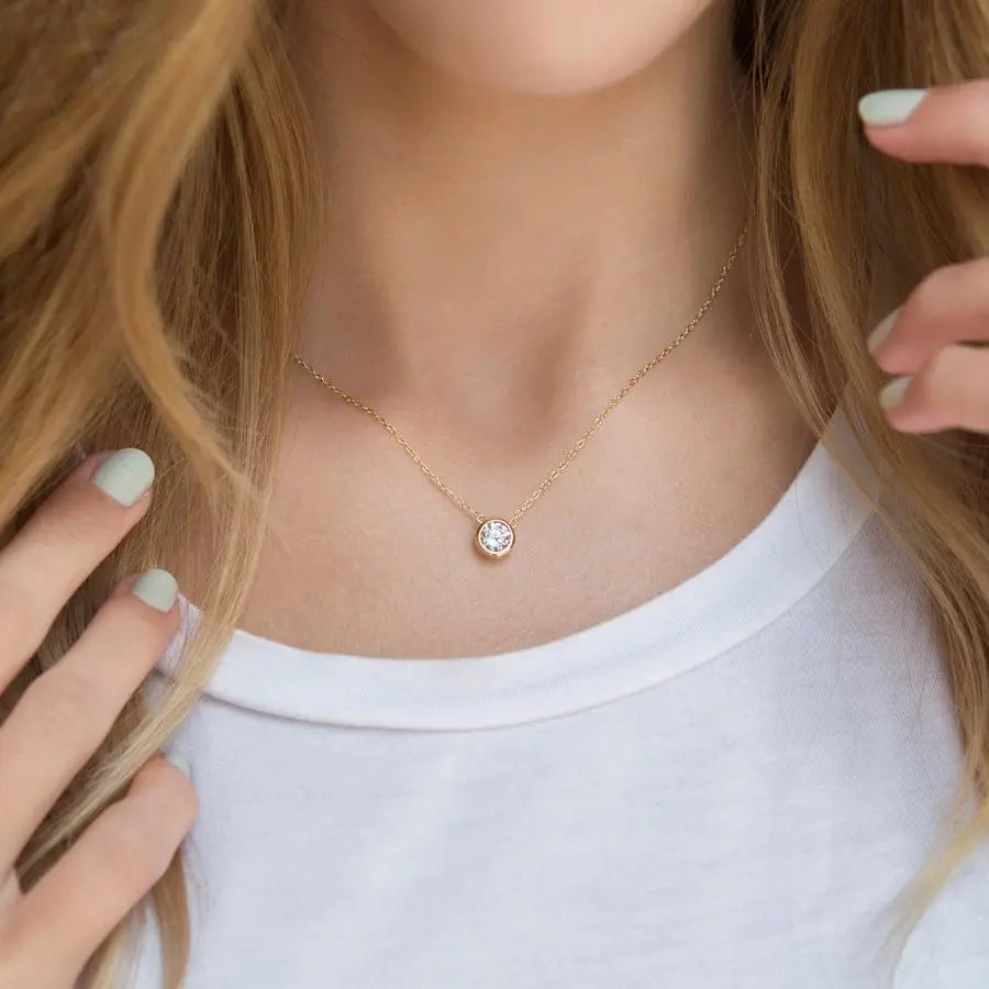 ZHOUYANG Pendant Necklaces Jewelry for Women Rose Gold Color Chain Jewellery Heart Necklace Cubic Zirconia N388
