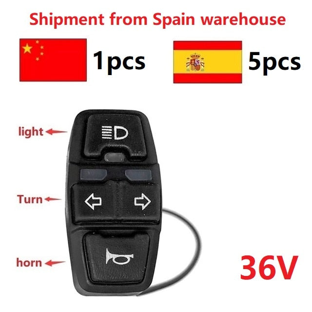 Wuxing Electric Bicycle Motorcycle ATV DK336 Switch Horn Button Turn Signal Electric Fog Light Start Handlebar Controller Switch
