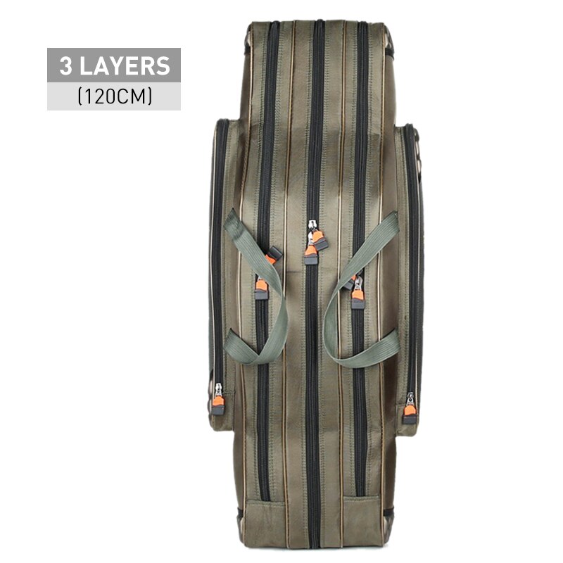Portable Multifunction Fishing Bag Pesca Canvas 80/90/100/120cm Fishing Rod 3 Layer 4 Layer Travel Carry Case Pesca XA49G