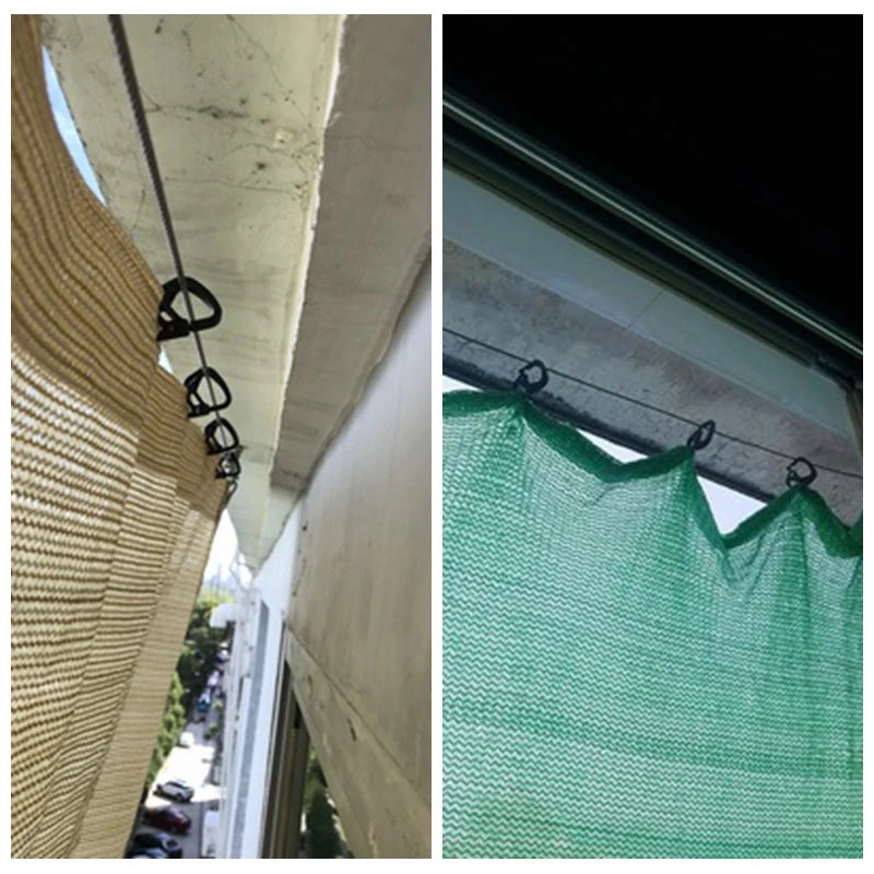 20/30pcs Shading Net Hook Agriculture Greenhouse Sunshade Net Curtain Line Outdoor Courtyard Poultry Aquaculture Fence Line