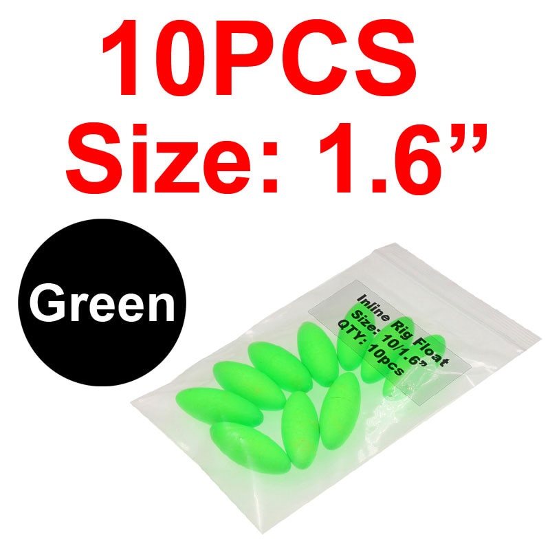 JIGEECARP 10pcs Catfish Fishing Rig Float Buoyancy Inline Bobber Float Saltwater Fishing Floats Accessories Snappers Rigs