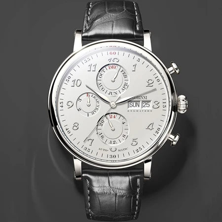 Men's Watches Switzerland LOBINNI Luxury Brand Perpetual Calendar Multi-Function Seagull Automatic Mechanical Sapphire L13019-6