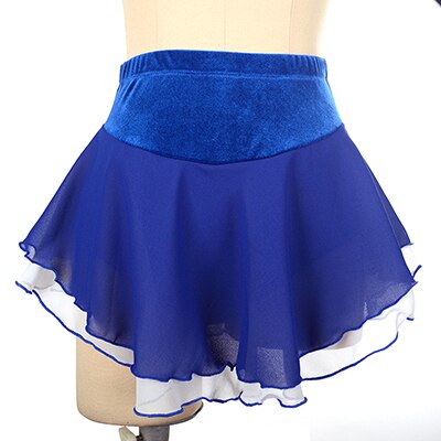 Women Girls Ice Skating Skirt Figure Skating Solid Color Short Skirt