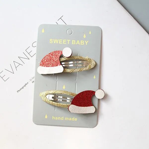Christmas Hairpin Set Children Hair Accessories Holiday Princess Christmas Hairpin Girl Hair Accessories Side Clip