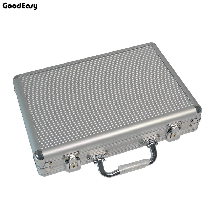Aluminum Casino Texas Poker Chips Case Capacity Suitcase Black Jack Poker Container Box Tool Case Outdoor Vehicle Kit Box
