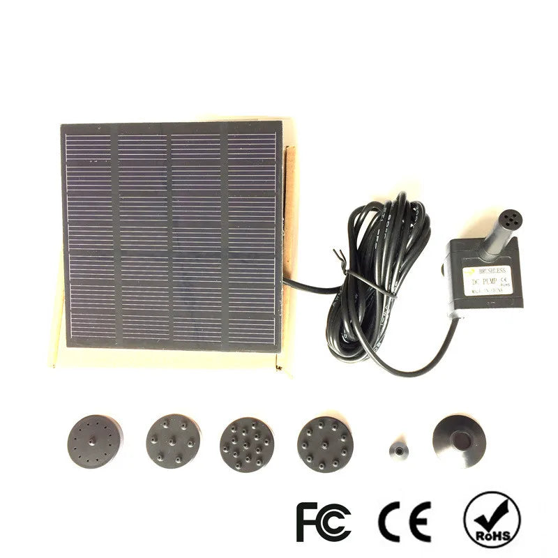 1.5W Solar Garden Fountain Pump Solar Garden Fountains Waterfalls Power Solar Bird Fountain Powered Water Pump Birdbath Fountain