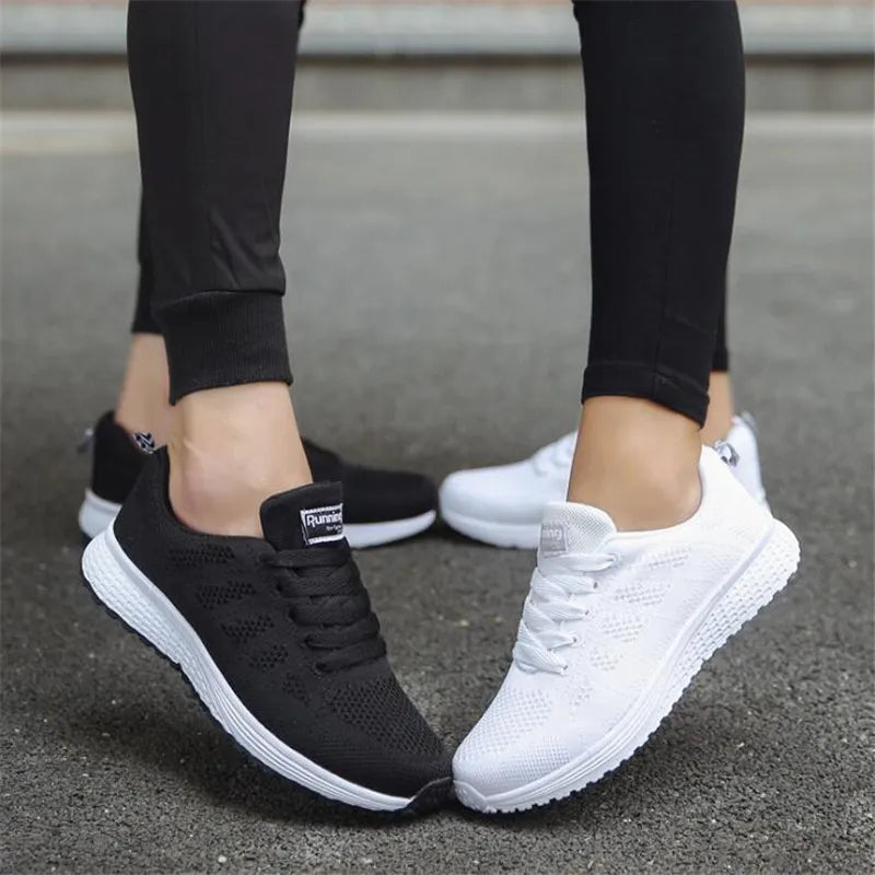 Women Casual Shoes Breathable Mesh Vulcanized Shoes Woman White Sneakers Women Tenis Feminino Gym Shoes Sport Women's Sneakers